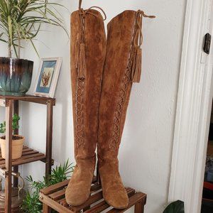 Micheal Kors Harris Over the Knee lace up boot